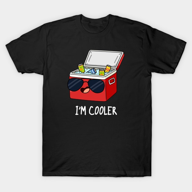I'm Cooler Funny Box Pun T-Shirt by punnybone